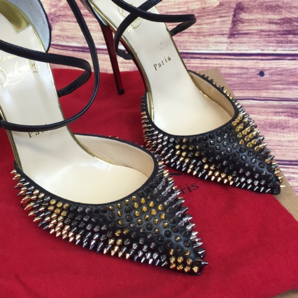 Christian Louboutin Suzanna Spike Nappa Heel Size 39.5